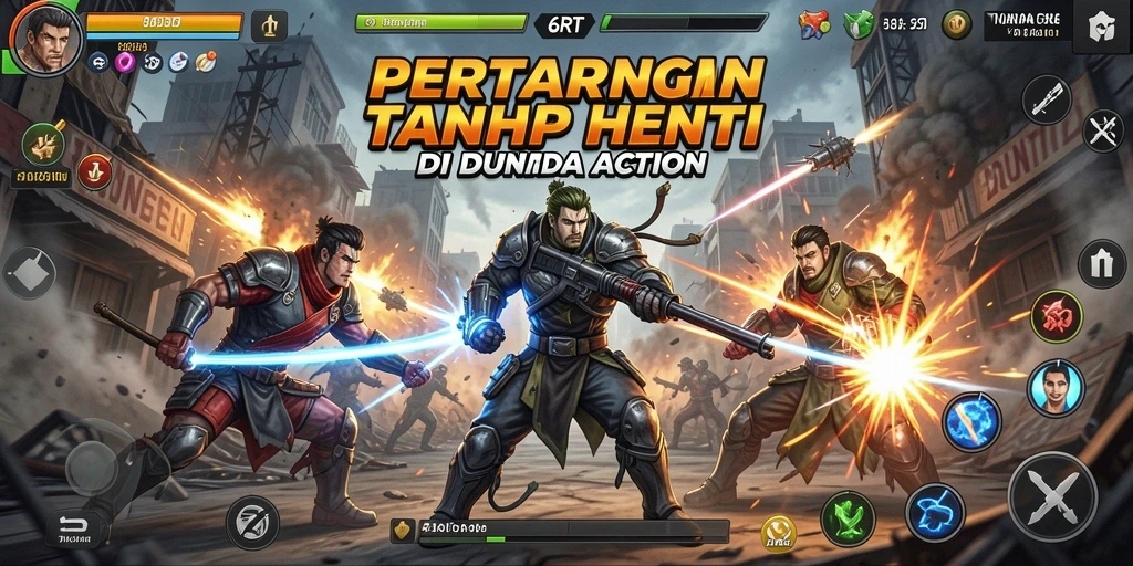 Screenshot dari gameplay 6RT yang mendebarkan.