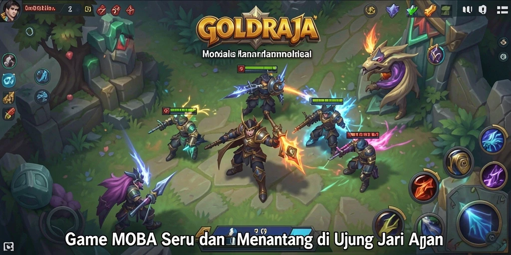 Screenshot gameplay <strong>GOLDRAJA</strong> penuh aksi dan strategi.