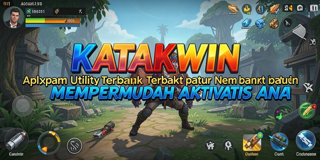 Tampilan utama KATAKWIN yang sederhana dan intuitif.