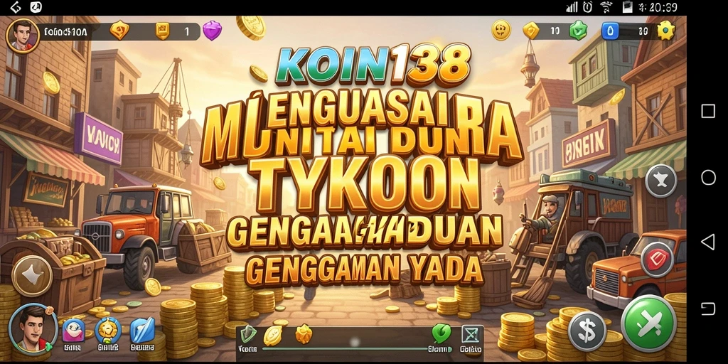 Gameplay Tycoon seru di KOIN138 dengan manajemen bisnis yang mendalam.