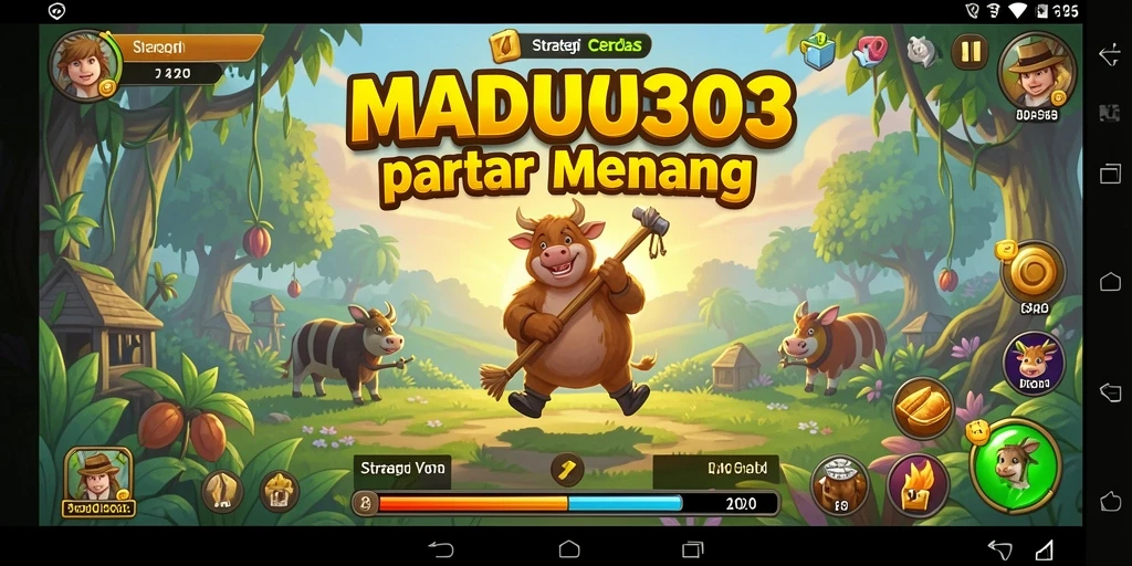 Screenshot gameplay MADU303 menunjukkan pertempuran strategi yang mendebarkan.