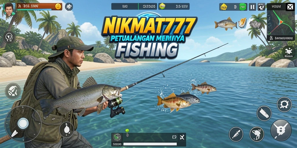 Gameplay menangkap ikan yang seru dan menantang.