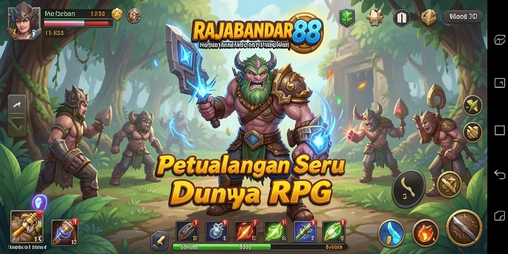 Tangkapan layar dari gameplay seru RAJABANDAR88 menunjukkan pertarungan epik.