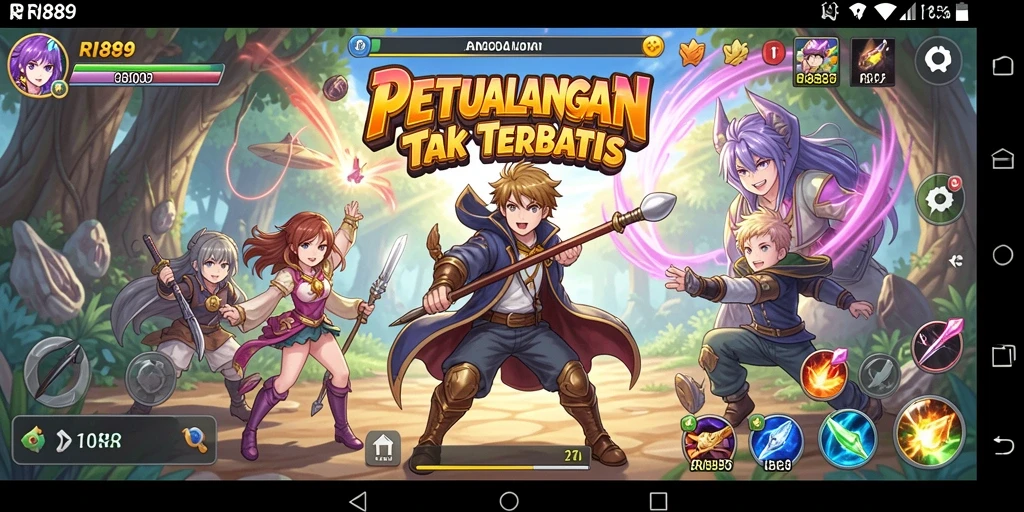 Tampilan menarik dari gameplay <strong>RI889</strong> yang menampilkan pertarungan karakter Anime.