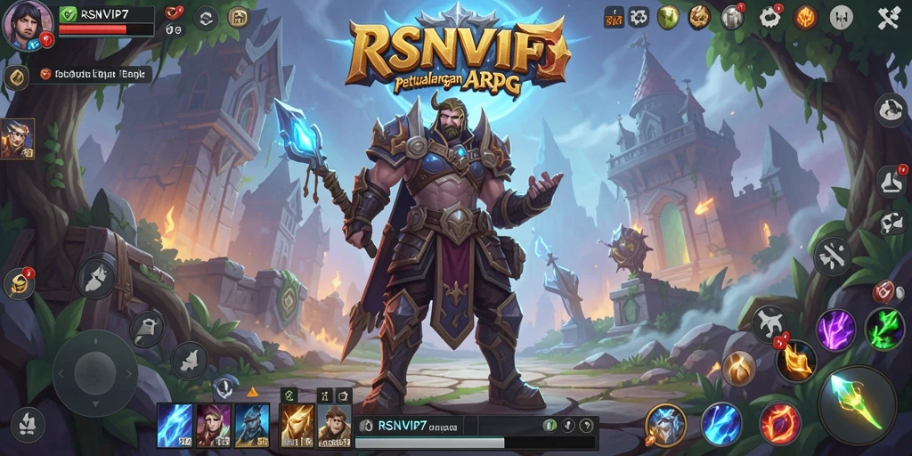 Screenshot gameplay RSNVIP7 yang menampilkan aksi pertarungan epik.