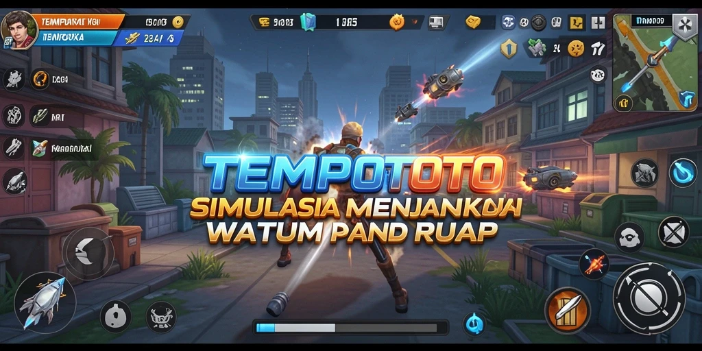 Tampilan gameplay seru dalam TEMPOTOTO yang menawarkan simulasi menarik.