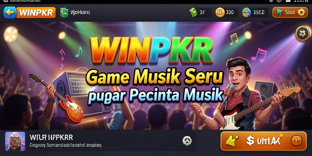 Screenshot gameplay menunjukkan serunya bermain musik di WINPKR.
