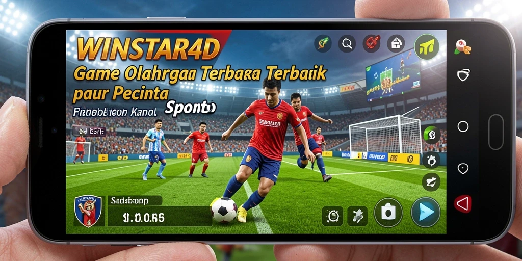 Screenshot gameplay WINSTAR4D menampilkan aksi olahraga yang mendebarkan.
